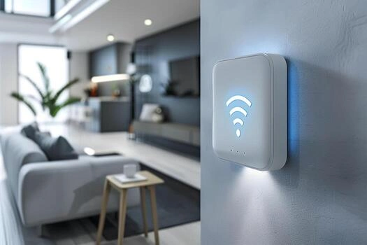 a wifi extender blue wifi symbol connected smart home photo 1